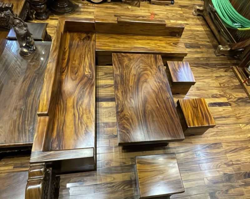 Sofa gỗ nguyên khối me tây  Sofa gỗ nguyên khối me tây