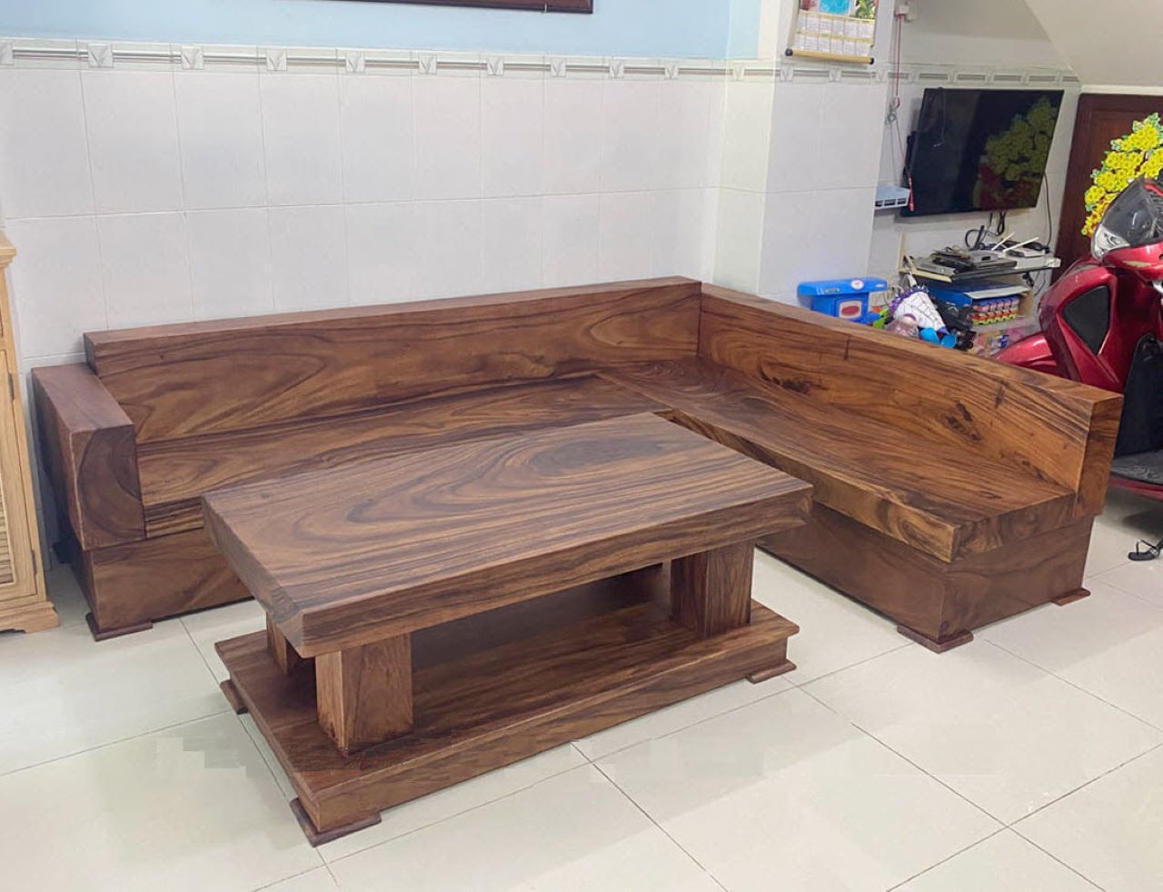 Sofa gỗ nguyên khối phòng khách Sofa gỗ nguyên khối phòng khách