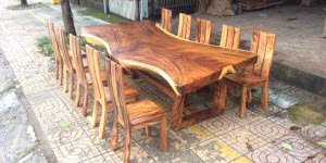 Mẫu bàn ghế ăn gỗ tự nhiên đẹp