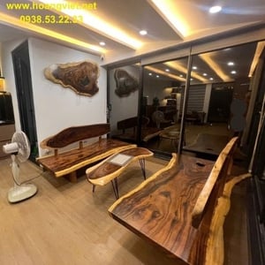 Bàn k3 gỗ me tây nghệ thuật 