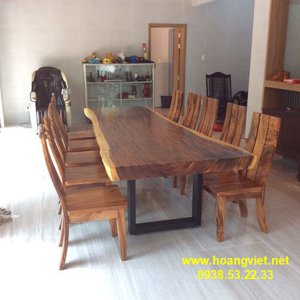 Mặt bàn gỗ nguyên tấm giá rẻ (90-100)x10x304cm