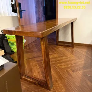 Bàn làm việc gỗ me tây giá rẻ 50x5x180cm cao 75cm