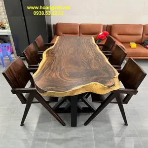 Bàn ăn bằng gỗ nguyên khối (90-100)x10x200cm