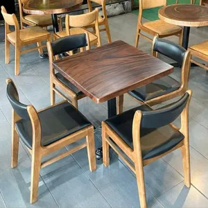 Bàn cafe vuông gỗ me tây 60x5x60 cao 75cm