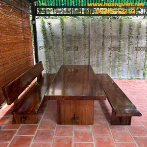 Bàn ghế K3 me tây đẹp hiện đại 94x7x270cm