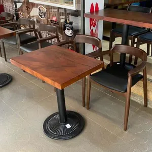 Bàn ghế quán cafe gỗ me tây 50x5x70cm