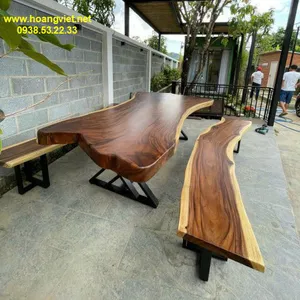 Bàn gỗ k3 (95-120)x10x270cm