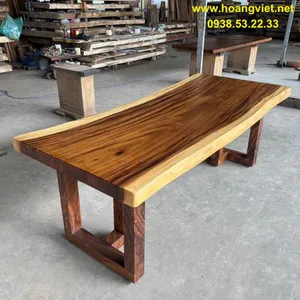 Bàn gỗ me tây dài 2m1 rộng 84-90cm dày 7cm