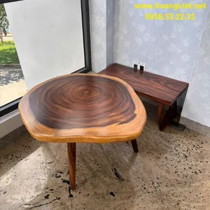 Bàn gỗ me tây ngồi cafe.