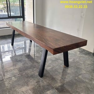 Bàn gỗ me tây nguyên khối dài 3m rộng 89cm dày 10cm