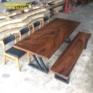 Bàn gỗ nguyên khối giá rẻ 90x5x220cm
