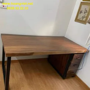 Bàn làm việc có hộc tủ gỗ tự nhiên 80x5x180cm