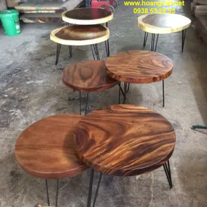 Bàn sofa đôi gỗ me tây