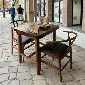 Bàn trà cafe gỗ me tây 2 ghế 70x5x70cm cao 75cm