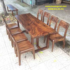 Bộ bàn ăn 8 ghế gỗ 70x5x180cm