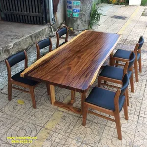 Bàn ghế ăn nguyên khối (84-90)x5x215cm