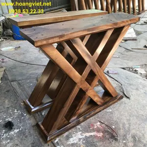 Chân bàn ăn bằng gỗ rộng 60cm cao 70cm