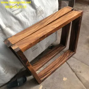Chân bàn gỗ me tây hình thang rộng 50-70cm cao 70cm