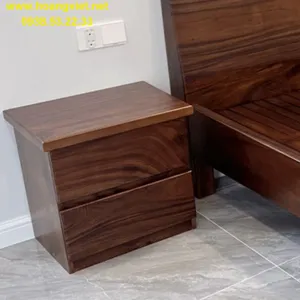 Đôn đầu giường gỗ me tây cao 46cm rộng 50cm sâu 40cm