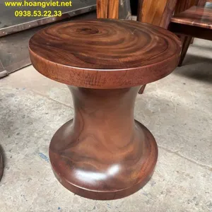 Đôn gỗ me tây tròn đẹp cao 50cm đường kính 45cm