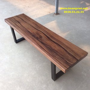 Ghế băng dài gỗ me tây 1m4 rộng 40cm dày 5cm
