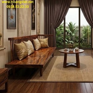 Ghế sofa nan gỗ me tây nguyên tấm 70x5x200cm cao 36/81cm
