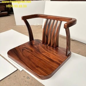 Ghế bệt tựa lưng gỗ me tây rộng 60cm sâu 50cm cao 39cm