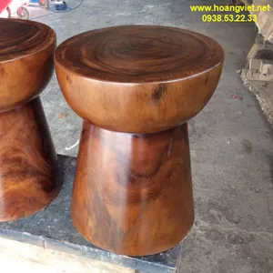 Ghế đôn gỗ tròn nguyên khối đk 32cm cao 45cm