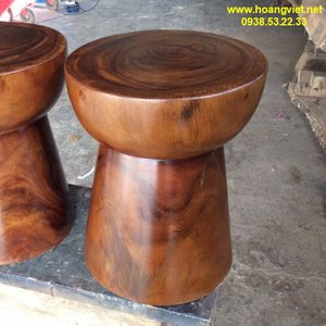 Ghế đôn gỗ tròn nguyên đk 32cm cao 45cm