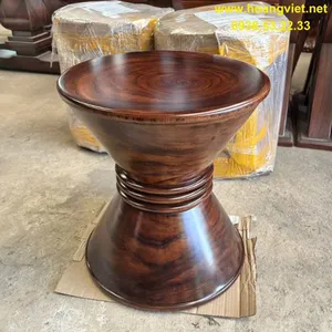 Ghế đôn gỗ tròn nguyên khối đẹp đường kính 40cm cao 45cm