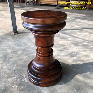Ghế đôn table tròn gỗ me tây đk 32cm cao 55cm