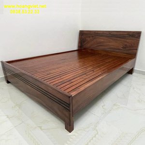 Giường gỗ me tây giá rẻ rộng 1m6 dài 2m