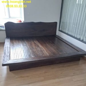 Giường gỗ tự nhiên me tây cao cấp 2m x 2m