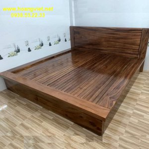 Giường ngủ gỗ me tây rộng 1m6 x 2m