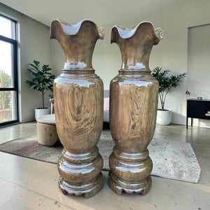 Lộc bình gỗ thủy tùng cao 1m27 đường 39cm