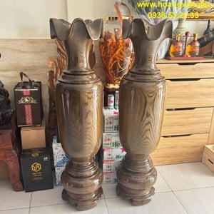 Lộc bình gỗ thủy tùng cao 1m38 đường kính 36cm