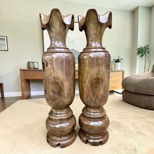 Lộc bình gỗ thủy tùng cao 1m79 đường kính 48cm