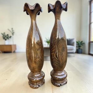 Lộc bình gỗ thủy tùng cao 73cm đường kính 17cm