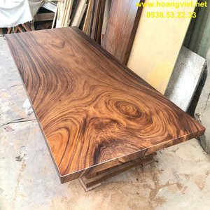 Mặt bàn gỗ me tây dài 2m2 rộng 85cm dày 5cm