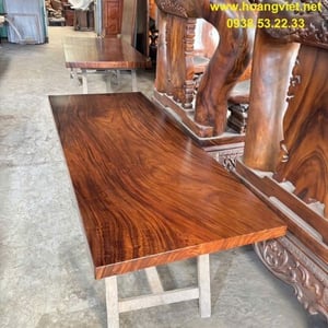 Mặt bàn gỗ me tây rộng 90cm dày 5cm dài 2m2
