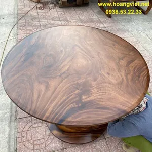Mặt bàn gỗ me tây tròn 1m dày 5cm