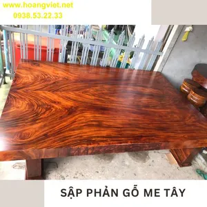 Sập phản gỗ me tây 190(hai tấm)x12x280cm