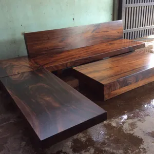 Sofa gỗ nguyên tấm hình chữ L