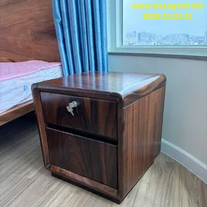 Tủ đầu giường gỗ me tây cao 53cm rộng 50cm sâu 47cm.