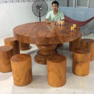 Bộ bàn ghế gỗ nguyên tấm