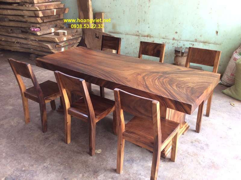 Mẫu bàn gỗ nguyên tấm giá rẻ, vân gỗ tuyệt đẹp.