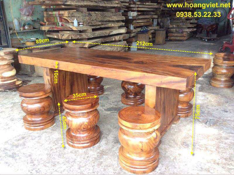 Mẫu bàn gỗ nguyên tấm bán chạy nhất tại tphcm 
