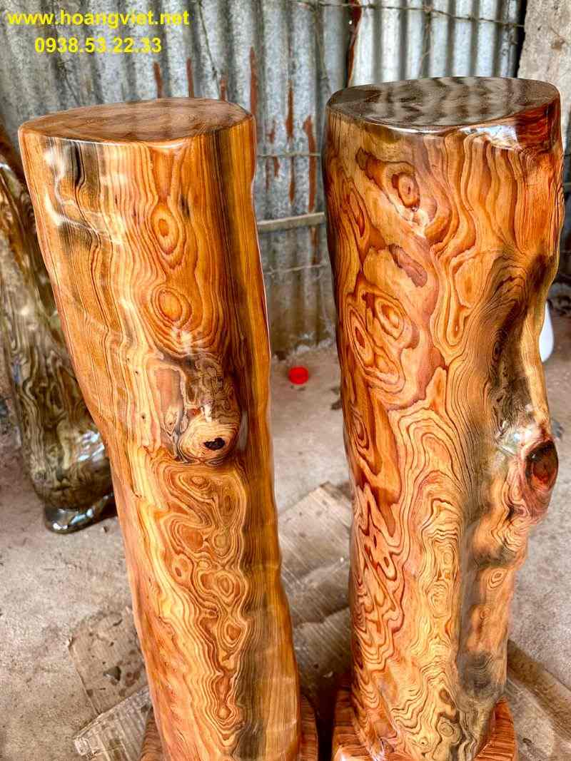 Trụ nghệ thuật gỗ thủy tùng quý hiếm Trụ nghệ thuật gỗ thủy tùng quý hiếm