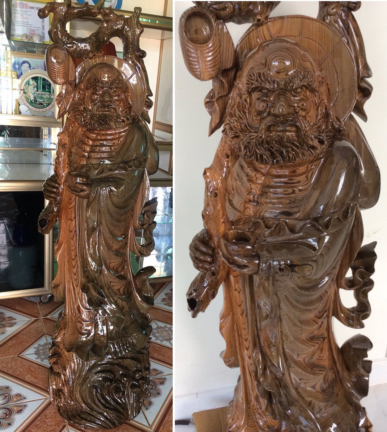 Tượng đạt ma gỗ thủy tùng Tượng đạt ma gỗ thủy tùng