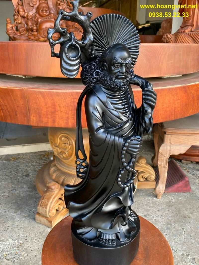 Tượng đạt ma quá hải gỗ mun sừng Tượng đạt ma quá hải gỗ mun sừng